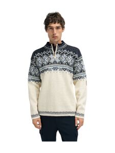 DALE OF NORWAY Vail Sweater Herren Pullover aus Wolle offwhite-coffee sandstone M