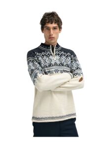 DALE OF NORWAY Vail Sweater Herren Pullover aus Wolle offwhite-coffee sandstone M
