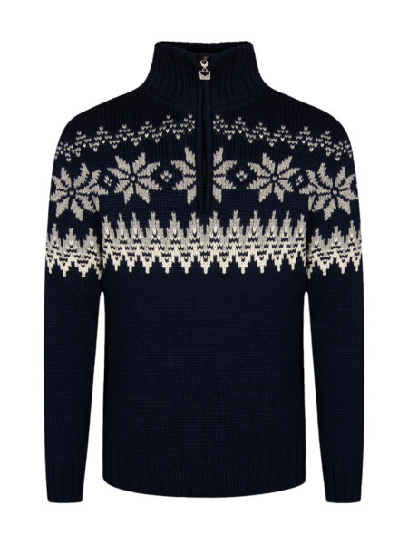 DALE OF NORWAY Myking Masc Sweater (C)Navy Off-white | L