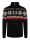 DALE OF NORWAY Myking Sweater Herren Pullover aus Merinowolle black raspberry offwhite | L