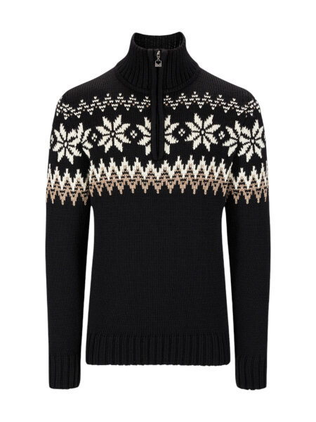 DALE OF NORWAY Myking Masc Sweater black brown offwhite | L