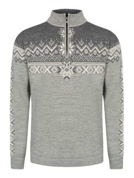 DALE OF NORWAY 140th Anniversary Sweater Herren Pullover aus Wolle lightcharcoal smoke offwhite | L