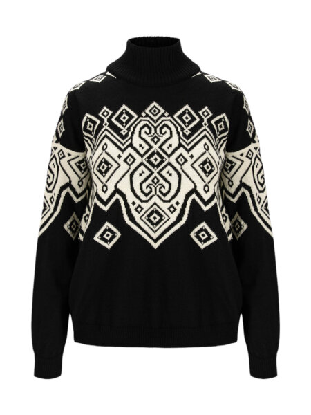 DALE OF NORWAY Falun Sweater Thin black offwhite | L