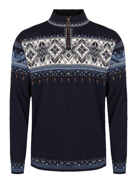 DALE OF NORWAY Blyfjell Sweater Herren Pullover midnavy blushad offwhite copper | M