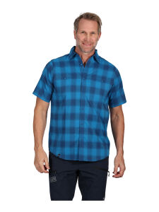 MAUL Askim II Outdoor Kurzarm Hemd karo elast blue