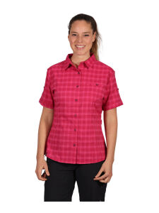 MAUL Elbe Damen Kurzarm Outdoor Bluse kariert elast light...