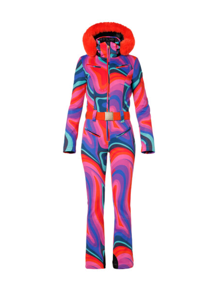 GOLDBERGH La Fête Faux Border Ski Suit absinthe rainbow | 36