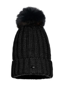 GOLDBERGH Una Beanie Wintermütze mit Bommel black