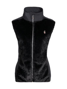 AULP Shade Faux Fur Gilet black