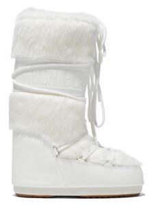 Moon Boot Icon Faux Fur Winterstiefel Optical White