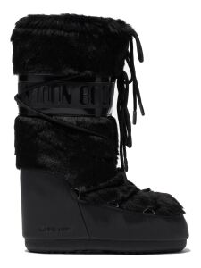 Moon Boot Icon Faux Fur Damen Winterstiefel Black