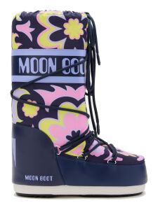 Moon Boot Icon Flower Damen Winterstiefel Lilac/Cyber Lime