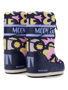 Moon Boot Icon Flower Damen Winterstiefel Lilac/Cyber Lime