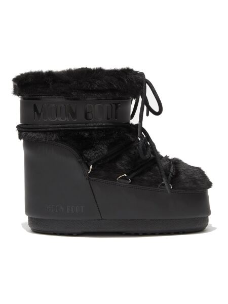 Moon Boot Icon Low Faux Fur Damen Winterschuhe Black | 36-38