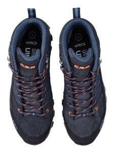 CMP RIGEL MID Herren Trekking Schuhe WP B.Blue-Flash Orange EU 42
