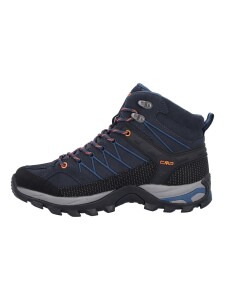 CMP RIGEL MID Herren Trekking Schuhe WP B.Blue-Flash Orange EU 42