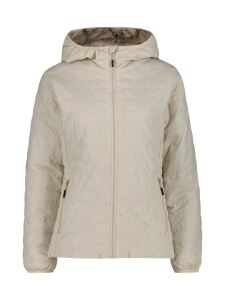 CMP Wattierte Damen Stepp Jacke mit Kapuze Vaniglia