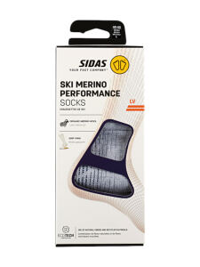 Sidas Merino Performance Skisocken weiß/blau | 35-36