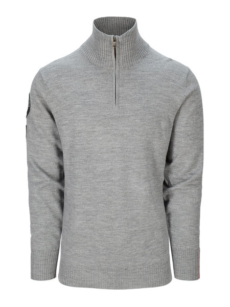 AMUNDSEN Peak Half Zip Mens Light Grey | L