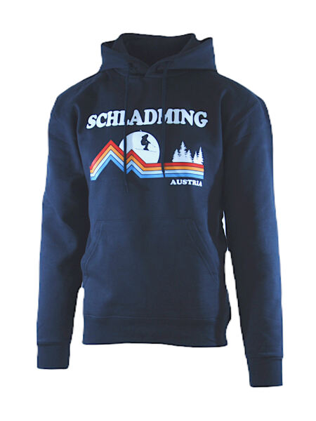 SCHLADMING Funky Ski Mountain Austria Herren Kapuzenpullover dark denim | 3XL