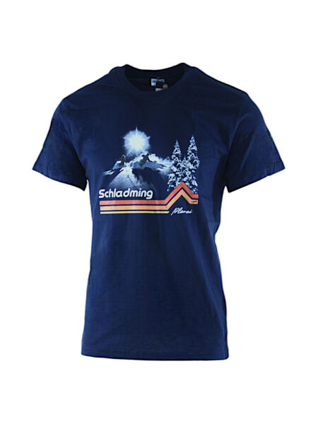 SCHLADMING SKI FOREVER Vintage Planai Herren T-Shirt dark denim Gr. L