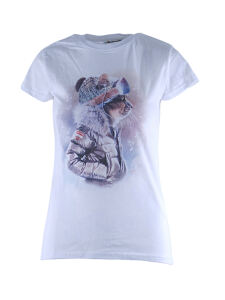 SCHLADMING Music Cat Austria Damen T-Shirt white