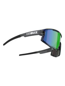 BLIZ Fusion Sonnenbrille crystal black, brown&green mirror | O/S