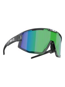 BLIZ Fusion Sonnenbrille crystal black, brown&green mirror | O/S