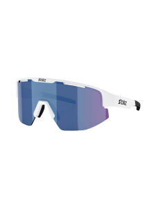 BLIZ Matrix Small Sonnenbrille matt white smoke blue mirror