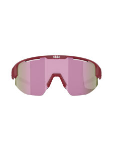 BLIZ Matrix Small Sonnenbrille matt burgundy brown rose mirror Gr. O/S