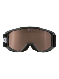 ALPINA Piney Kinder Skibrille mit 100% UV-Schutz black matt