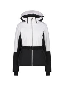 CMP Damen Skijacke mit abnehmbarer Kapuze bianco/nero