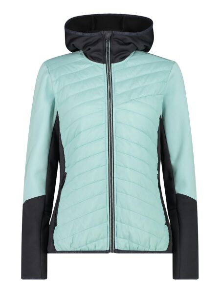 CMP Damen Hybrid Fix Hood Jacke acqua | 36