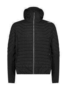 CMP Man Jacket Hybrid Fix Hood Funktionsjacke Nero