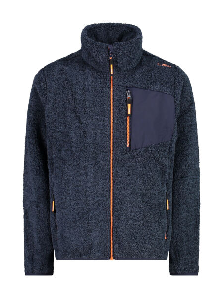 CMP Jungen Jacke aus Fleece HighLoft B.Blue Mel.-Flamingo Fluo | 128