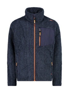 CMP Jungen Jacke aus Fleece HighLoft B.Blue Mel.-Flamingo Fluo | 128