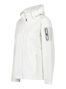 CMP Damen Softshell Jacke mit abnehmbarer Kapuze BIANCO-STONE 36