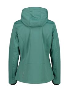 CMP Damen Softshell Jacke mit abnehmbarer Kapuze Agave 38