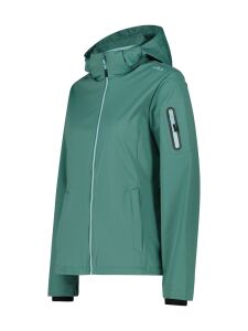 CMP Damen Softshell Jacke mit abnehmbarer Kapuze Agave 38