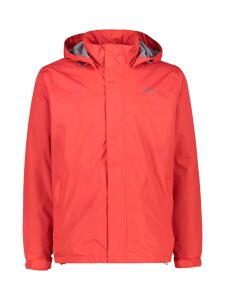 CMP Wasserdichte Herren Jacke aus Ripstop mit Kapuze ferrari
