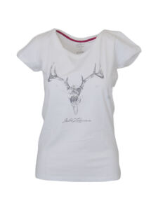 ANDRÉ ZECHMANN Basic Deer Damen T-Shirt weiss