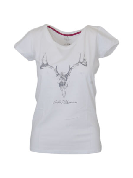 ANDRÉ ZECHMANN Basic Deer Damen T-Shirt weiss | L