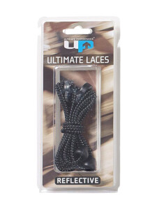 EPM Reflective Elastic Laces 2 Pack Scnürsenkel schwarz