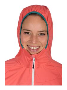 MAUL Wildbarren 10.0 Damen Softshell Jacke mit Kapuze coral 36