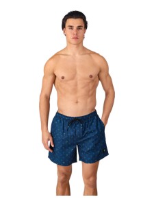 BRUNOTTI Cester-Mini Men Swim Shorts Mini Palm Aqua Night Blue | L
