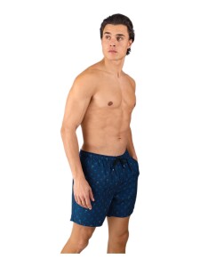 BRUNOTTI Cester-Mini Men Swim Shorts Mini Palm Aqua Night Blue | L