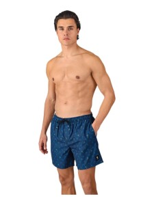 BRUNOTTI Cester-Mini Men Swim Shorts Mini Palm Aqua Night Blue | L