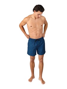 BRUNOTTI Cester-Mini Men Swim Shorts Mini Palm Aqua Night Blue | L