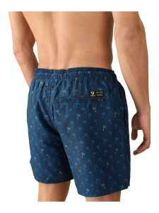 BRUNOTTI Cester-Mini Men Swim Shorts Mini Palm Aqua Night Blue | L