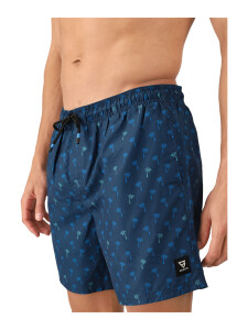 BRUNOTTI Cester-Mini Men Swim Shorts Mini Palm Aqua Night Blue | L